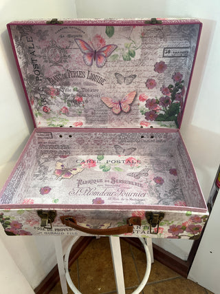 Vintage postcard trunk