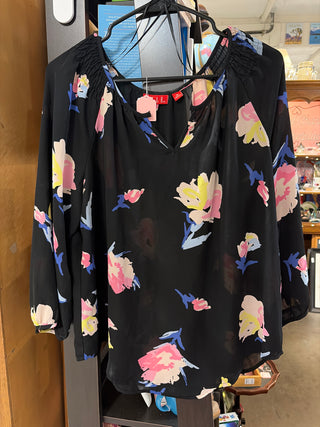 Black Floral Top