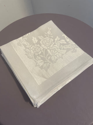 5 Damask linen napkins