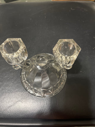 vintage glass candle holder