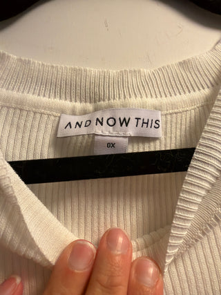 White top, 0x, puff sleeve
