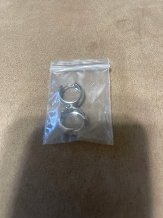 Silvertone hoop earrings