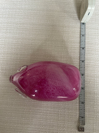 Pink pig glass decoration