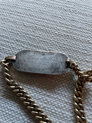Vintage military ID bracelet