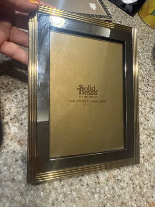 Vintage solid, brass picture frame