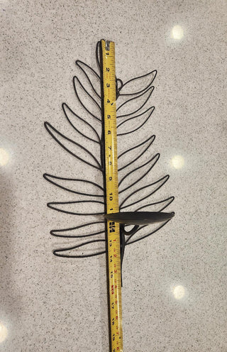 Vintage Iron Leaf Candle Wall Sconce