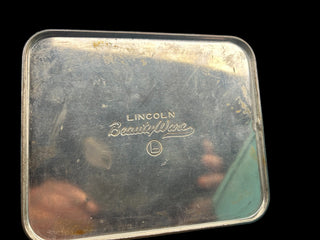 Vintage Lincoln Beautyware Turquoise 3-Piece Canister Set with Copper-Tone Lids