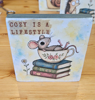 Whimsical Mouse Shelf Sitter Original Art