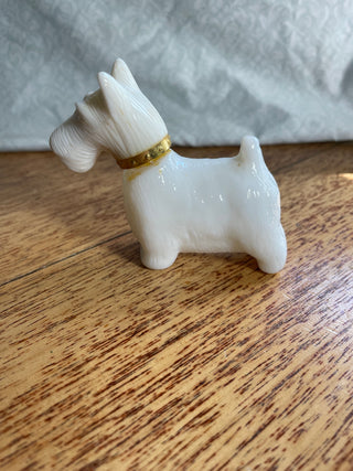 VNTG Avon Milk Glass Scottie Perfume Bottle