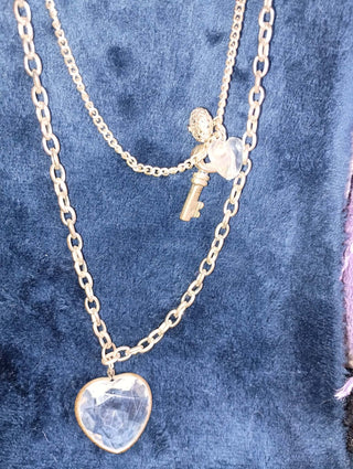 layered charm necklace