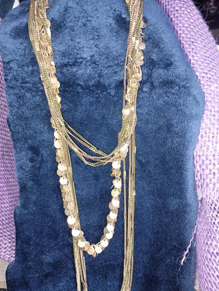gold tone multi strand