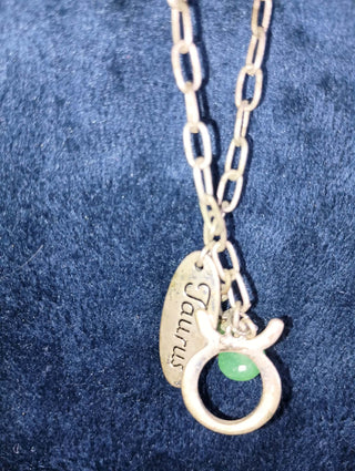 Taurus charm necklace