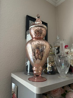 Pink Mercury Glass Jar