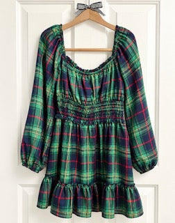 Girls Holiday Plaid dress