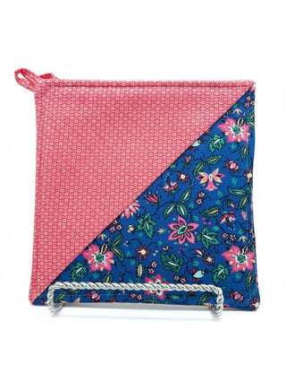Potholder - Royal Blue Floral