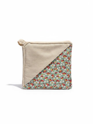 Potholder - Green  & Red