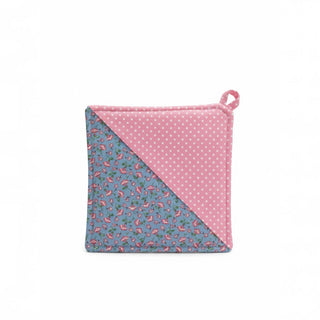 Potholder Light  Pink & Blue Floral