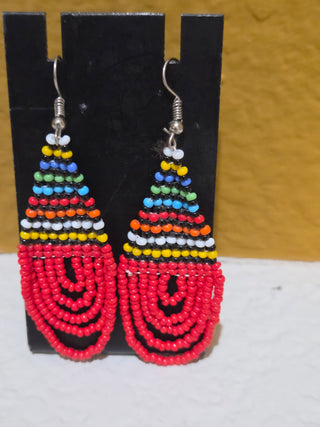 African beaded earrings