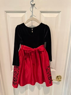Red holiday toddler dress