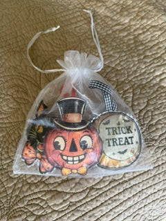 Set  of 3 Retro Halloween Ornaments