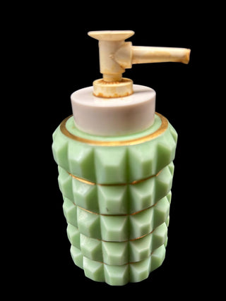 Mint Green & Gold Soap/Lotion Dispenser – Nonworking, As Is