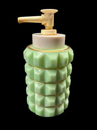 Mint Green & Gold Soap/Lotion Dispenser – Nonworking, As Is