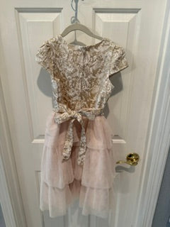 Girls Brocade & Tulle Special Occasion Dress