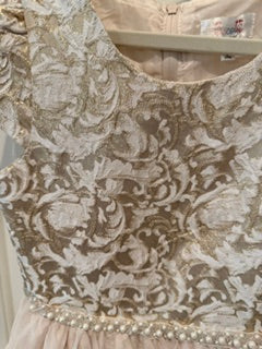 Girls Brocade & Tulle Special Occasion Dress