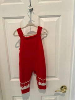 red  Child's sweater romper, 12 M
