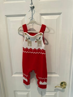 red  Child's sweater romper, 12 M