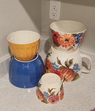 5Pc Fall Melamine Nesting Mixing Bowls