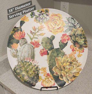 Fall Cactus Melamine Serving Platter