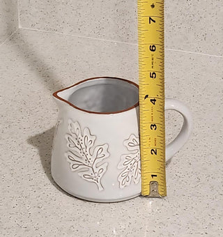White Ceramic Cream Pitcher