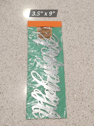 3PC Galvanized Metal Fall Words for Crafting
