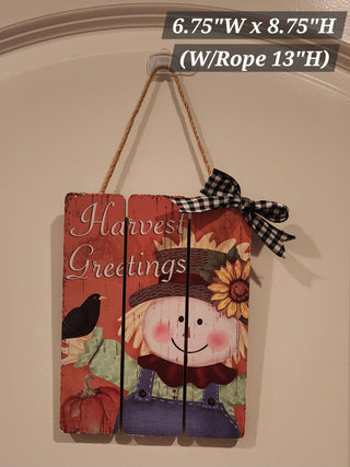 Rustic Scarecrow Fall Sign