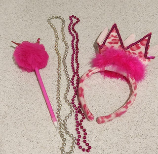 Vintage Pink Leopard Princess Dress Up Set