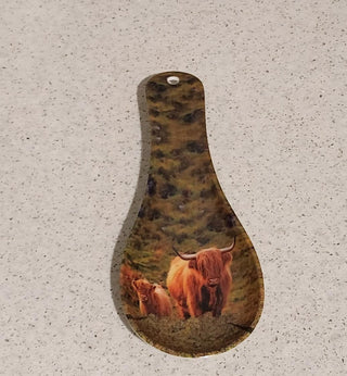 Melamine Highland Cow Spoon Rest