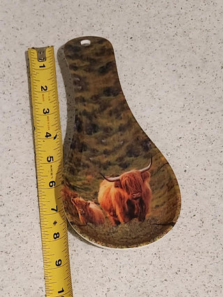 Melamine Highland Cow Spoon Rest