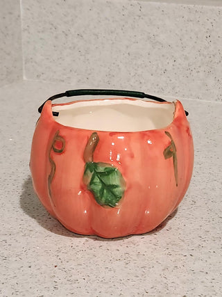 Ceramic Jack-O-Lantern Candle Holder or Candy Dish