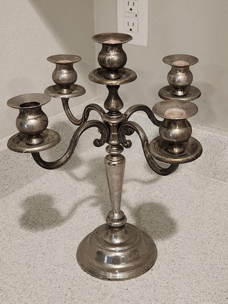 Vintage Silver Candelabra 5 Arm Tabletop