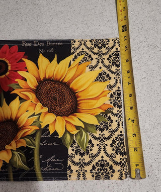 Set of 4 Black Sunflower Placemats