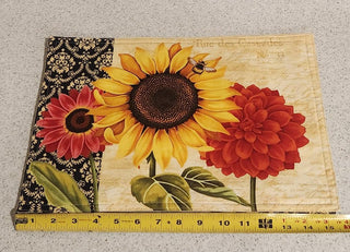 Set of 4 Cream Sunflower Placemats