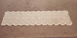 Vintage White Doily Long Table Runner
