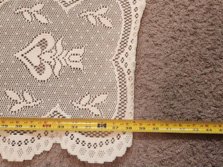Vintage White Doily Short Table Runner