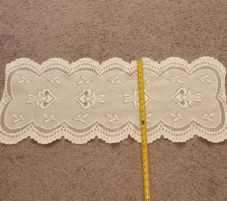 Vintage White Doily Short Table Runner