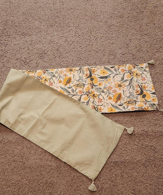 Yellow Floral Table Runner
