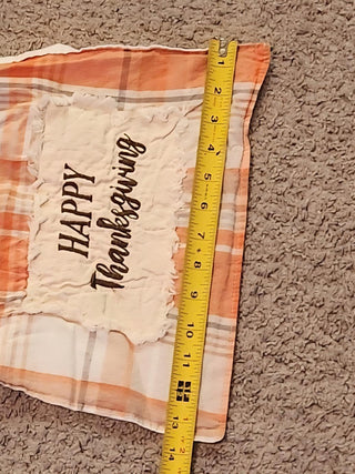 Orange Plaid Thanksgiving Table Runner