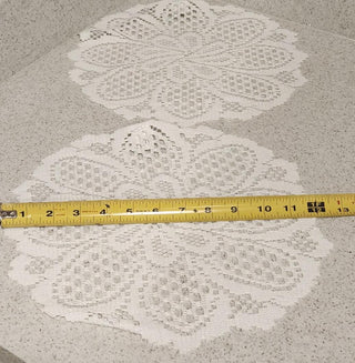 Set of 2 Cream Round Doily