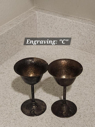 Set of 2 Vintage Silver Gobbles