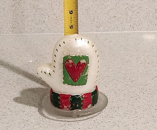 Vintage Christmas Mitten Candle